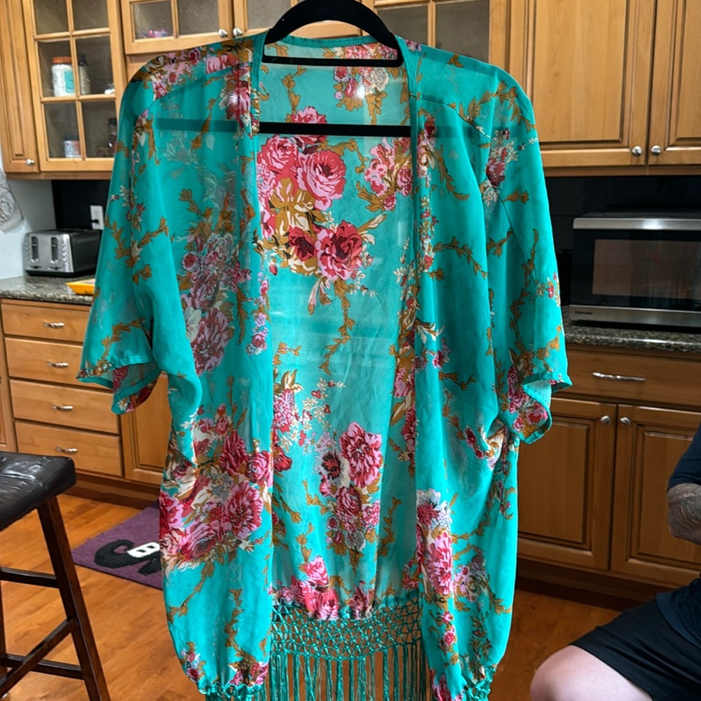 Lightweight flower kimono